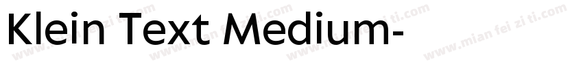 Klein Text Medium字体转换